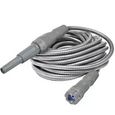 Bernini 50' No-Kink Expandable Metal Garden Hose with New Grip Collar - Gray: Durable Stainless Steel, 1/2" Diameter