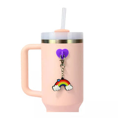 CharCharms Rainbow Water Bottle Charm with Stick-On Hook Bundle