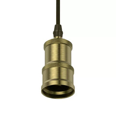 GE Vintage Style Pendant Fixture Soft Gold: Light Socket Adapter, 5.117" Height, 0.65 lbs