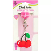 CharCharms Cherry Water Bottle Charm with Stick-On Hook Bundle