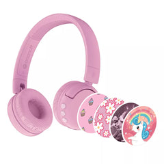 BuddyPhones POP Fun Foldable Bluetooth Wireless Kids Headphones with Microphone