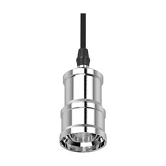 GE Vintage Style Pendant Fixture Satin Nickel: Light Socket Adapter, 5.117" Height, 0.65 lbs