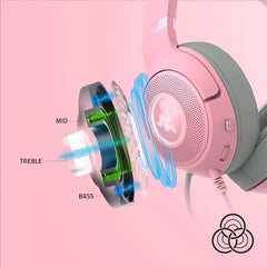 Razer Kraken Kitty V2 USB Headset with RGB Kitty Ears - Quartz Edition