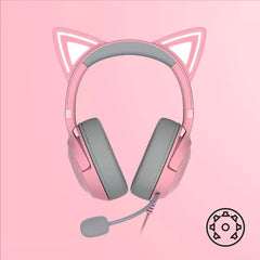 Razer Kraken Kitty V2 USB Headset with RGB Kitty Ears - Quartz Edition