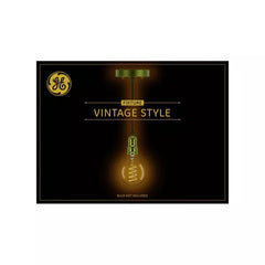 GE Vintage Style Pendant Fixture Soft Gold: Light Socket Adapter, 5.117" Height, 0.65 lbs