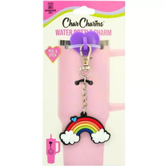 CharCharms Rainbow Water Bottle Charm with Stick-On Hook Bundle